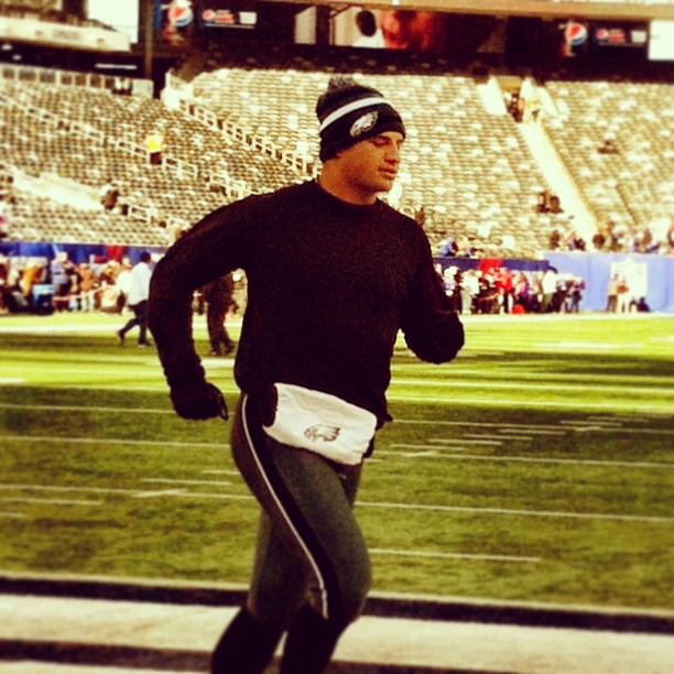 Celek warming up. Gameday!