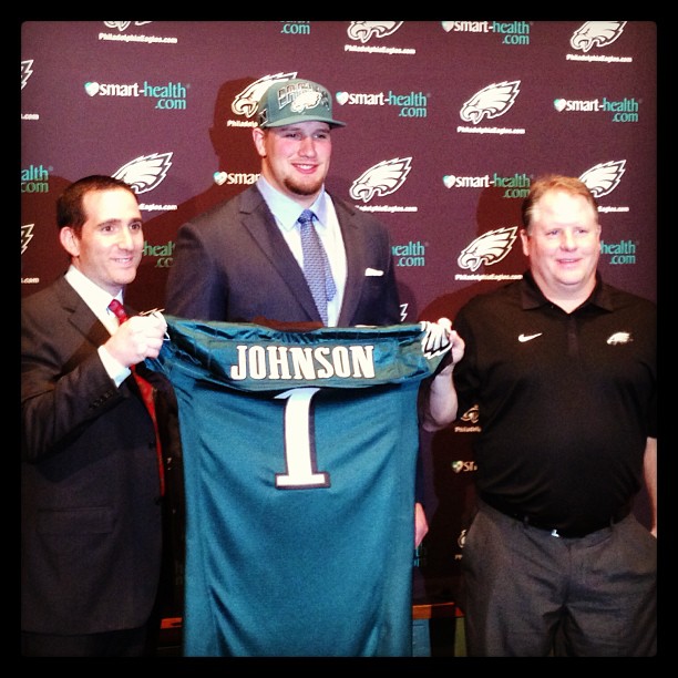 Lane Johnson was meant for #EaglesGreen.