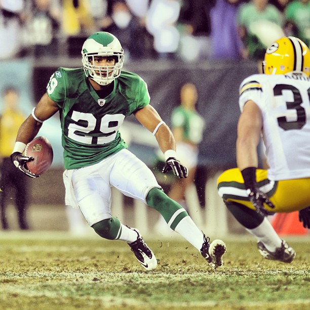 Nate Allen's first career INT. In the throwback uni. Now that's