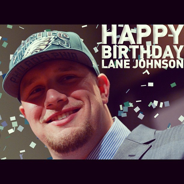 Before Lane Johnson reports for Rookie Minicamp, he has one last thing on his To Do list: celebrate his birthday!