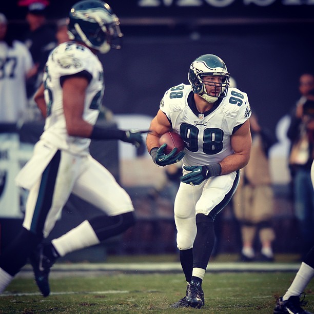 wasn't just offense. @connorbarwin98 with the INT, the first of his @nfl career.