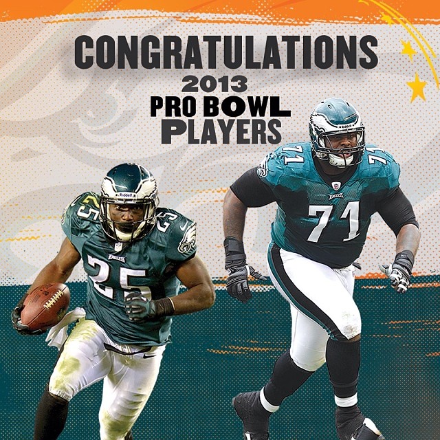 Congrats to our 2013 Pro Bowl players: RB LeSean McCoy and T Jason Peters.