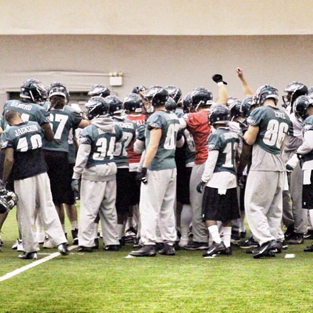 Deck the bubble with green and red and #FlyEaglesFly.