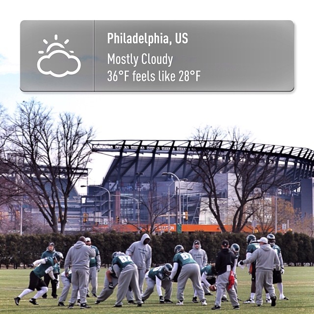 Practice the way you play: in football weather.