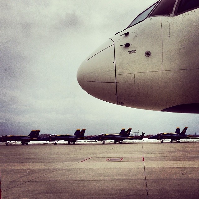 Sharing the Tarmac with Blue Angels. Thank you for the send off and more importantly, for your service!