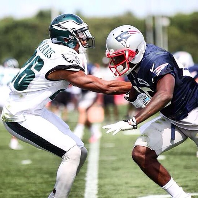 Head to head at #EaglesCamp.