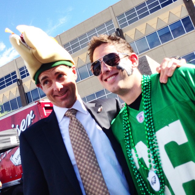 President Don Smolenski. In a cheesesteak hat.