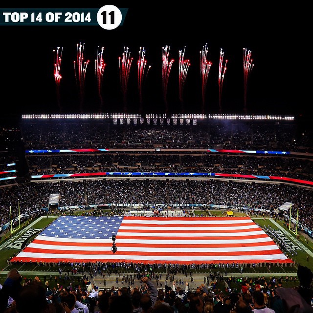 Top 14 of 2014 | #11: A primetime #EaglesSalute.