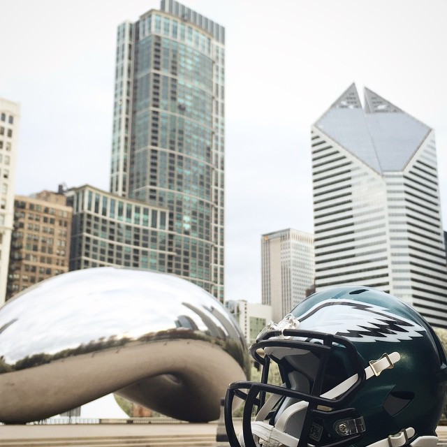 Chicago bleeds green for #EaglesDraft.