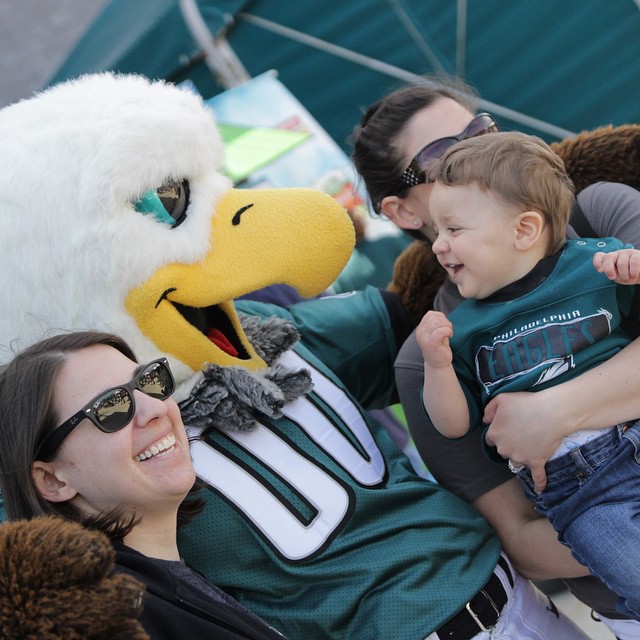 That moment when you meet the @nfl's best mascot.