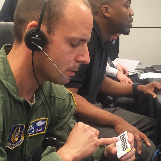 Special moment for Lt. Col. Kadar as he calls in the team's first Round 6 pick, CB JaCorey Shepherd.