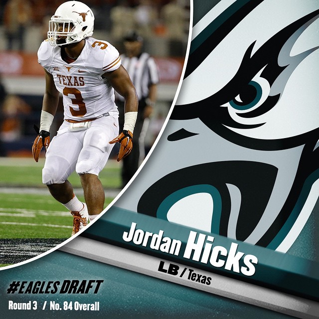 With the 84th pick in the 2015 #EaglesDraft, the select LB Jordan Hicks.