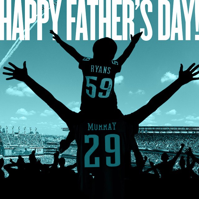 is always putting the squad on their shoulders. Happy Father's Day!