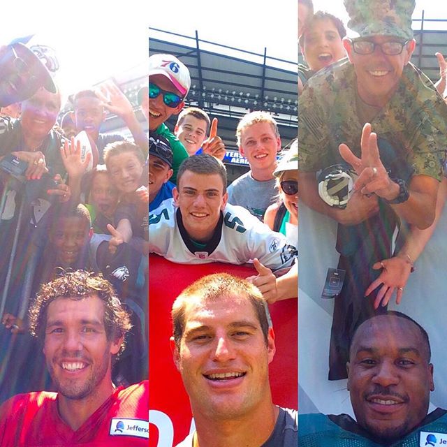 We're going to sign some autographs, but first, let us take a #selfie.