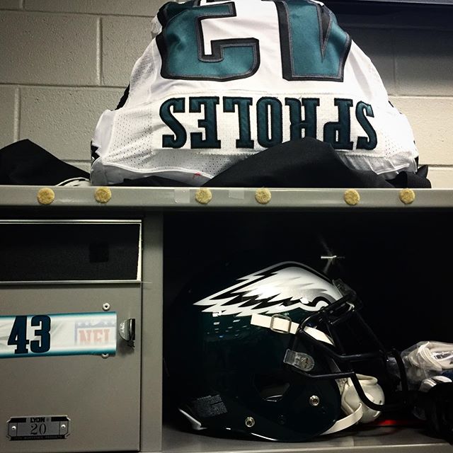 Spotted inside the Locker Room: White jerseys. Midnight Green pants.