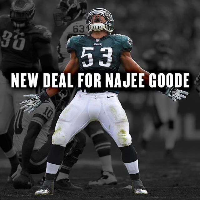 It's all Goode. The have re-signed LB Najee Goode to a one-year contract.