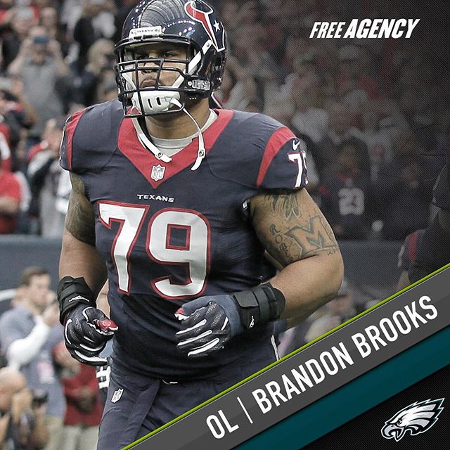 and G Brandon Brooks agree to terms on a five-year contract. Welcome to Philadelphia!