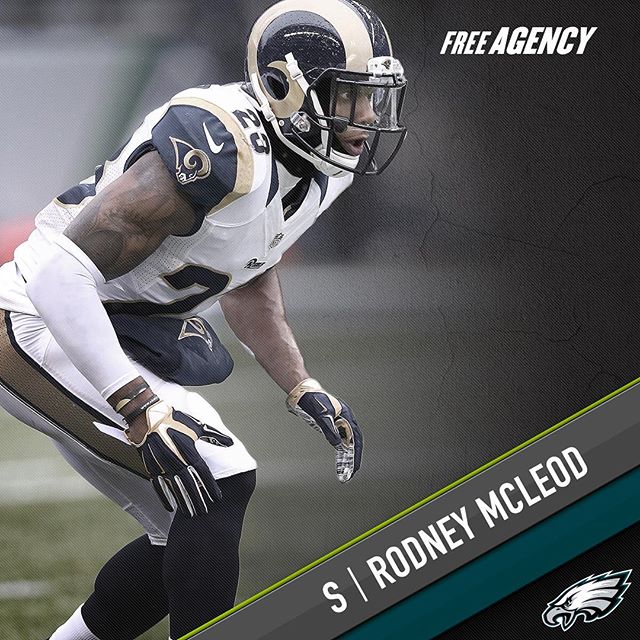 and S Rodney McLeod agree to terms on a five-year contract. Welcome to Philadelphia!